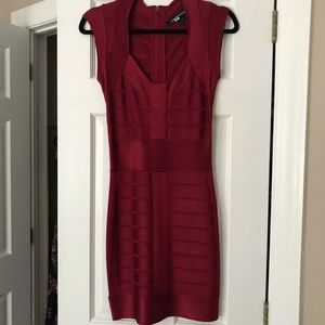 French connection size 4 bandage dress- wine